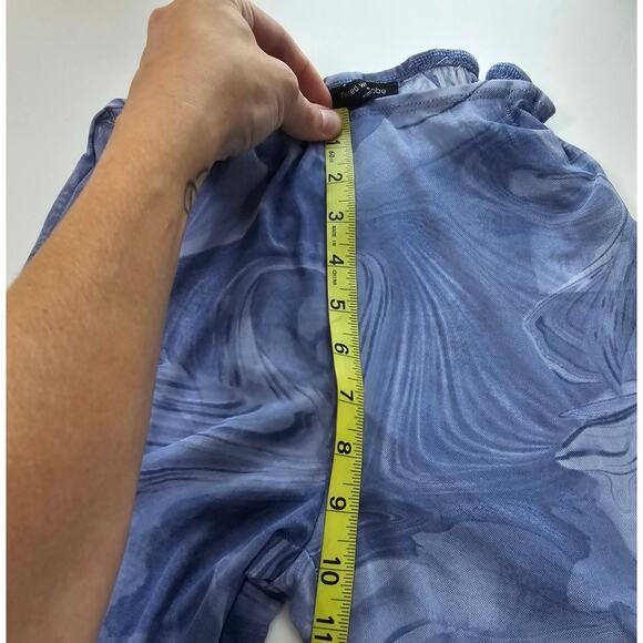 Naked wardrobe sheer see through geometric swirl elastic waist pants size medium - Picture 7 of 8